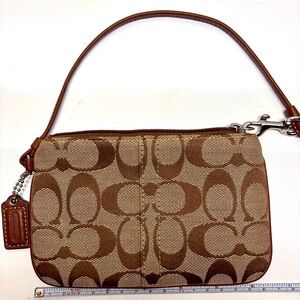 Coach Brown Wristlet